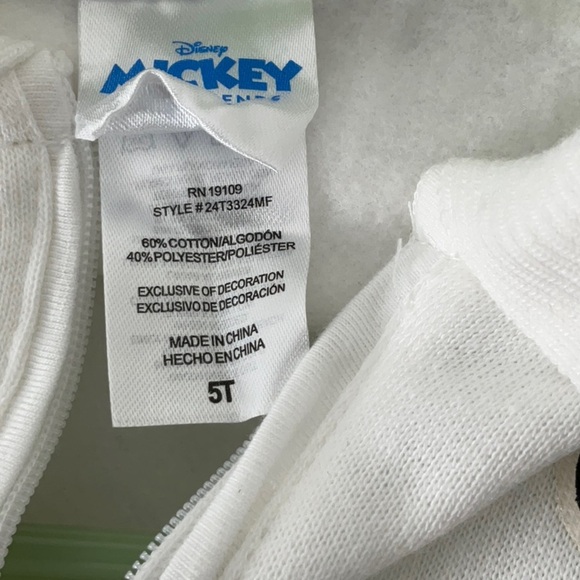 Disney Micky Mouse & Friends Collar Quarter Zip Fleece Pullover Size 5T - Picture 10 of 10